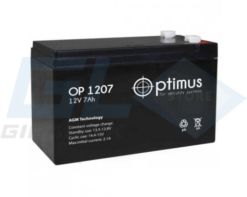 Gigalink Аккумуляторная батарея Optimus OP 1207 (12V / 7Ah), OP1207