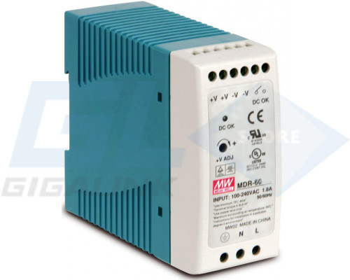 Gigalink Блок питания Mean Well MDR-60-48, 48В, 1,25А, 60Вт, MDR-60-48