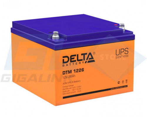 Gigalink Аккумуляторная батарея Delta DTM 1226 (12V / 26Ah), DTM1226