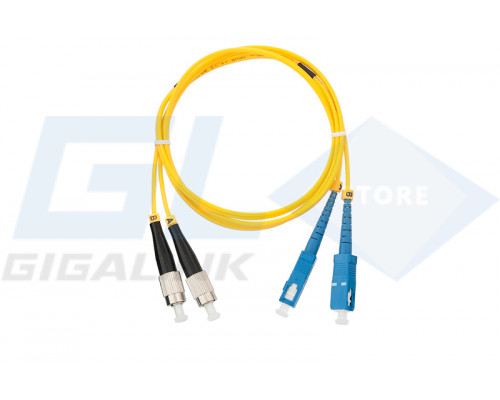 Nikomax Шнур оптический переходной, SM 9/125, SC/UPC-FC/UPC, PVC, D2.0мм, 3м NMF-PC2S2A2-SCU-FCU-003