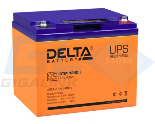 Gigalink Аккумуляторная батарея Delta DTM 1240 L (12V / 40Ah), DTM1240L