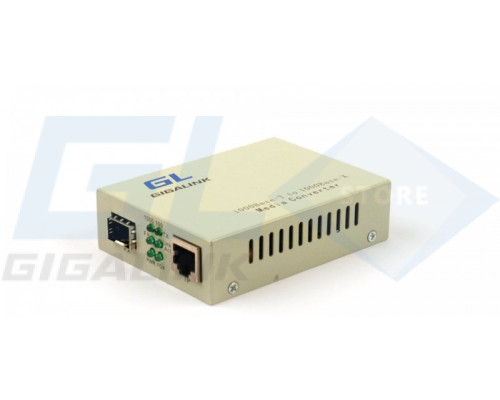 Gigalink Конвертер UTP-SFP, 10/100/1000Мбит/с в 1000Мбит/с (GL-GU-SFP-v2) GL-MC-UTPG-SFPG-F