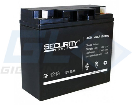 Gigalink Аккумуляторная батарея Security Force SF 1218 (12V / 18Ah), SF1218