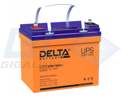 Gigalink Аккумуляторная батарея Delta DTM 1233 L (12V / 33Ah), DTM1233L