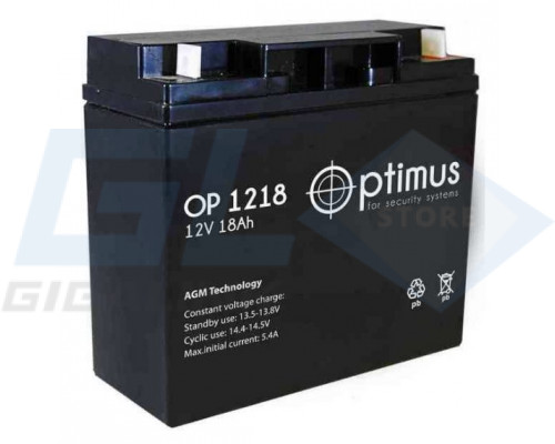 Gigalink Аккумуляторная батарея Optimus OP 1218 (12V / 18Ah), OP1218