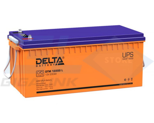 Gigalink Аккумуляторная батарея Delta DTM 12200 L (12V / 200Ah), DTM12200L