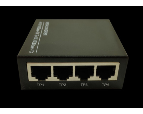 Gigalink Конвертер UTP, 4*10/100Мбит/c, WDM, без LFP, SM, SC, GL-MC-4UTPF-SC1F-18SM-1310-N